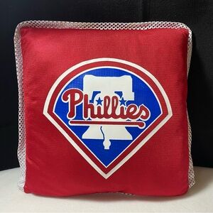 Philadelphia Phillies MLB Red w/ White Trim Plush Decorative‎ Pillow Baseball
